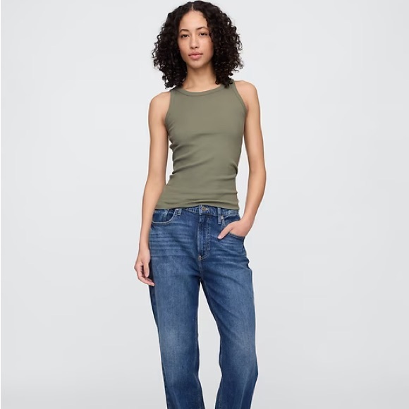 GAP Mesculan Green Scoopneck Ribbed Tank Top—BRAND NEW, NEVER WORN! - Picture 3 of 6